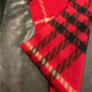 Burberry Classic Red and Black Plaid Cashmere Scarf